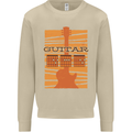 Guitar Bass Electric Acoustic Player Music Mens Sweatshirt Jumper Sand