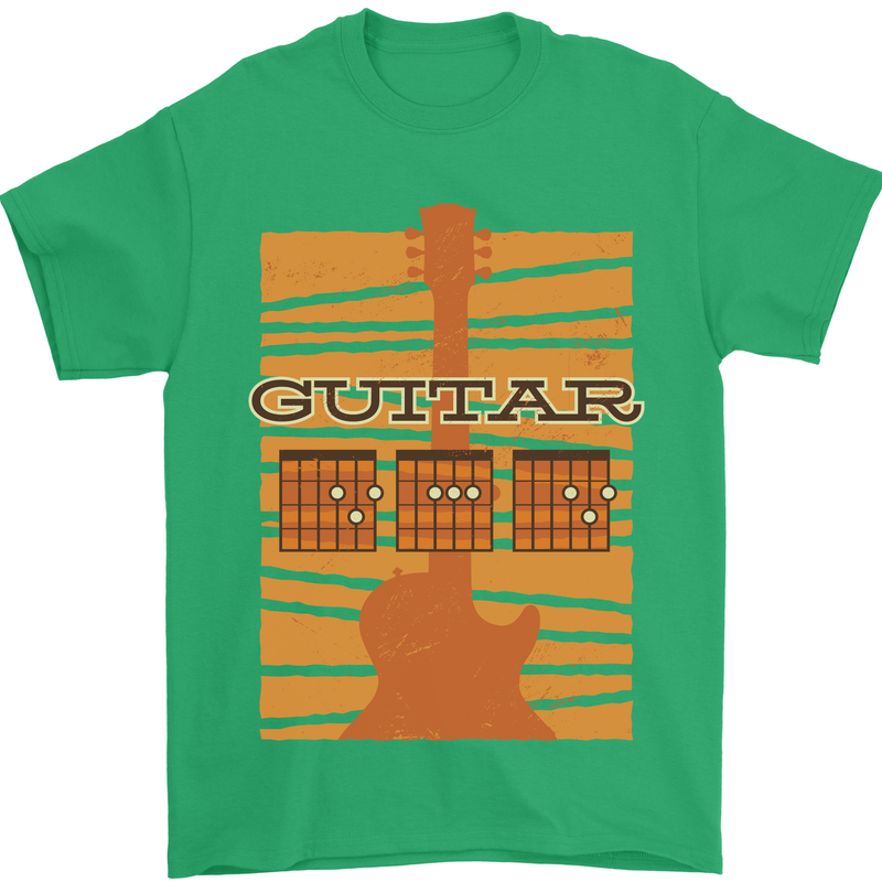 Guitar Bass Electric Acoustic Player Music Mens T-Shirt Cotton Gildan Irish Green