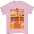 Guitar Bass Electric Acoustic Player Music Mens T-Shirt Cotton Gildan Light Pink