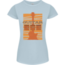 Guitar Bass Electric Acoustic Player Music Womens Petite Cut T-Shirt Light Blue