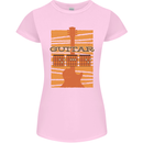Guitar Bass Electric Acoustic Player Music Womens Petite Cut T-Shirt Light Pink