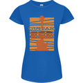 Guitar Bass Electric Acoustic Player Music Womens Petite Cut T-Shirt Royal Blue