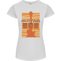 Guitar Bass Electric Acoustic Player Music Womens Petite Cut T-Shirt White