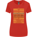 Guitar Bass Electric Acoustic Player Music Womens Wider Cut T-Shirt Red