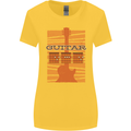 Guitar Bass Electric Acoustic Player Music Womens Wider Cut T-Shirt Yellow