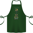 Guitar Beach Acoustic Holiday Surfing Music Cotton Apron 100% Organic Forest Green