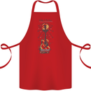 Guitar Beach Acoustic Holiday Surfing Music Cotton Apron 100% Organic Red