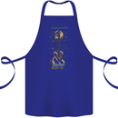 Guitar Beach Acoustic Holiday Surfing Music Cotton Apron 100% Organic Royal Blue