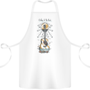 Guitar Beach Acoustic Holiday Surfing Music Cotton Apron 100% Organic White