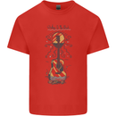 Guitar Beach Acoustic Holiday Surfing Music Kids T-Shirt Childrens Red