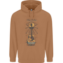 Guitar Beach Acoustic Holiday Surfing Music Mens 80% Cotton Hoodie Caramel Latte
