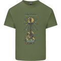 Guitar Beach Acoustic Holiday Surfing Music Mens Cotton T-Shirt Tee Top Military Green