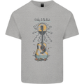 Guitar Beach Acoustic Holiday Surfing Music Mens Cotton T-Shirt Tee Top Sports Grey