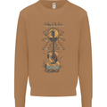 Guitar Beach Acoustic Holiday Surfing Music Mens Sweatshirt Jumper Caramel Latte