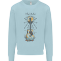 Guitar Beach Acoustic Holiday Surfing Music Mens Sweatshirt Jumper Light Blue