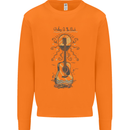Guitar Beach Acoustic Holiday Surfing Music Mens Sweatshirt Jumper Orange