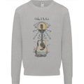 Guitar Beach Acoustic Holiday Surfing Music Mens Sweatshirt Jumper Sports Grey