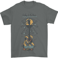 Guitar Beach Acoustic Holiday Surfing Music Mens T-Shirt Cotton Gildan Charcoal