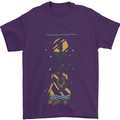 Guitar Beach Acoustic Holiday Surfing Music Mens T-Shirt Cotton Gildan Purple