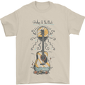 Guitar Beach Acoustic Holiday Surfing Music Mens T-Shirt Cotton Gildan Sand