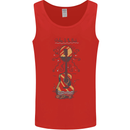 Guitar Beach Acoustic Holiday Surfing Music Mens Vest Tank Top Red