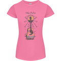 Guitar Beach Acoustic Holiday Surfing Music Womens Petite Cut T-Shirt Azalea