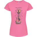 Guitar Beach Acoustic Holiday Surfing Music Womens Petite Cut T-Shirt Azalea