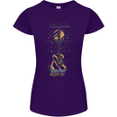 Guitar Beach Acoustic Holiday Surfing Music Womens Petite Cut T-Shirt Purple