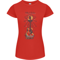 Guitar Beach Acoustic Holiday Surfing Music Womens Petite Cut T-Shirt Red