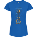 Guitar Beach Acoustic Holiday Surfing Music Womens Petite Cut T-Shirt Royal Blue