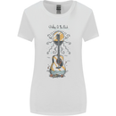 Guitar Beach Acoustic Holiday Surfing Music Womens Wider Cut T-Shirt White