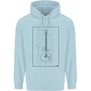 Guitar Blueprint Guitarist Electric Childrens Kids Hoodie Light Blue