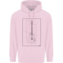 Guitar Blueprint Guitarist Electric Childrens Kids Hoodie Light Pink