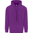 Guitar Blueprint Guitarist Electric Childrens Kids Hoodie Purple