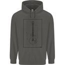 Guitar Blueprint Guitarist Electric Childrens Kids Hoodie Storm Grey