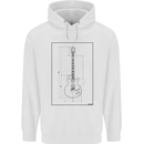 Guitar Blueprint Guitarist Electric Childrens Kids Hoodie White