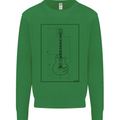 Guitar Blueprint Guitarist Electric Kids Sweatshirt Jumper Irish Green