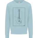 Guitar Blueprint Guitarist Electric Kids Sweatshirt Jumper Light Blue
