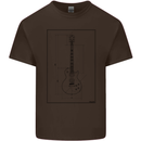 Guitar Blueprint Guitarist Electric Kids T-Shirt Childrens Chocolate
