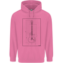 Guitar Blueprint Guitarist Electric Mens 80% Cotton Hoodie Azelea