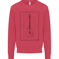 Guitar Blueprint Guitarist Electric Mens Sweatshirt Jumper Heliconia