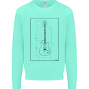 Guitar Blueprint Guitarist Electric Mens Sweatshirt Jumper Peppermint