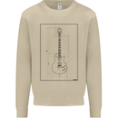 Guitar Blueprint Guitarist Electric Mens Sweatshirt Jumper Sand