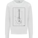 Guitar Blueprint Guitarist Electric Mens Sweatshirt Jumper White