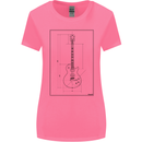 Guitar Blueprint Guitarist Electric Womens Wider Cut T-Shirt Azalea