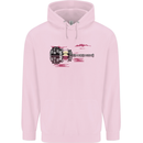 Guitar City Guitarist Bass Acoustic Bass Childrens Kids Hoodie Light Pink