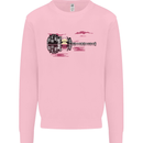 Guitar City Guitarist Bass Acoustic Bass Kids Sweatshirt Jumper Light Pink