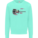 Guitar City Guitarist Bass Acoustic Bass Kids Sweatshirt Jumper Peppermint