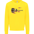 Guitar City Guitarist Bass Acoustic Bass Kids Sweatshirt Jumper Yellow