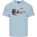 Guitar City Guitarist Bass Acoustic Bass Kids T-Shirt Childrens Light Blue